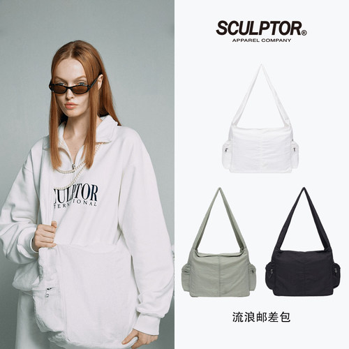 SCULPTOR官方正品邮差包纯色简约