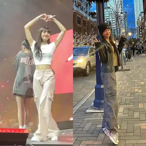 Badee休闲宽松Lisa同款工装裤