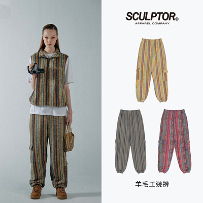 SCULPTOR工装裤休闲条纹