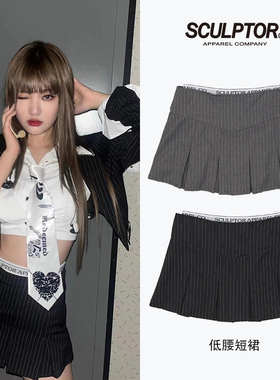 SCULPTOR宁艺卓同款性感辣妹百褶裙女短款A字裙防走光超短裙JK裙