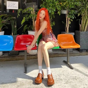 李宣美同款官方正品Badee新款格子荷叶边通勤显瘦半身短裙夏女