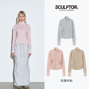 SCULPTORT wice林娜琏同款运动衫美式女款短外套