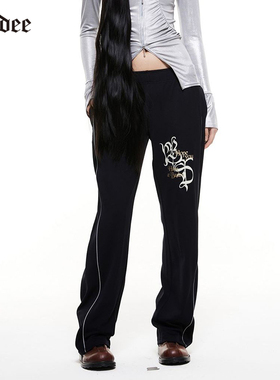 Badee 春季休闲裤女宽松直筒显瘦百搭运动长裤子潮牌ins