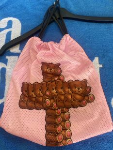 【瑕疵特价款】SCULPTOR夏季沙滩度假系列渔网卡通熊抽绳包包