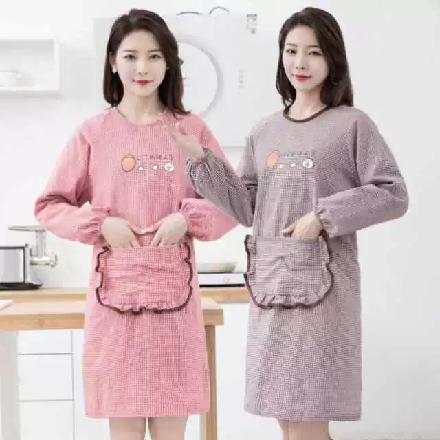 Кухонные фартуки для взрослых, одежда, одежда, кухня, одежда, фартуки, рукава, взрослые, чистый хлопок, мягкие