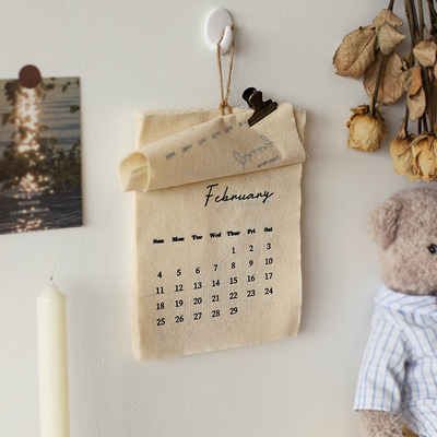 2026创意帆布挂钩式日历