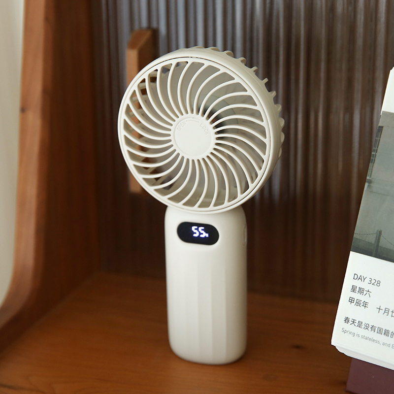 可爱日子 少女心纯色简约大容量手持小风扇usb便携式迷你静音