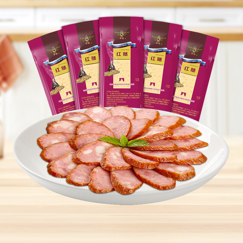 正宗哈尔滨红肠120g*5肥瘦单支装哈尔滨秋林食品旗舰店伊雅红肠,零食/坚果/特产,猪肉类,淘宝优惠券,粉丝福利购,淘宝优惠卷