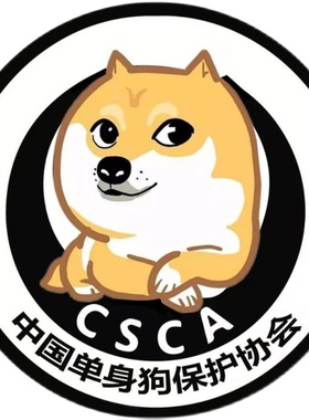 2025网红搞笑CSCA中国单身狗个性加油油箱盖汽车车贴划痕疤痕遮挡