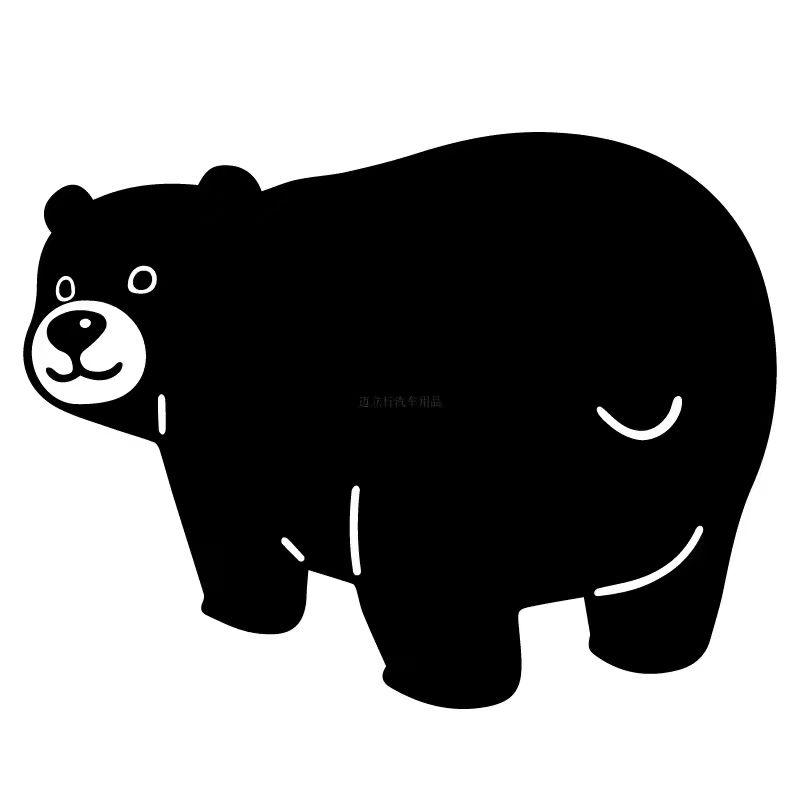 个性可爱卡通狗熊车贴划痕遮挡