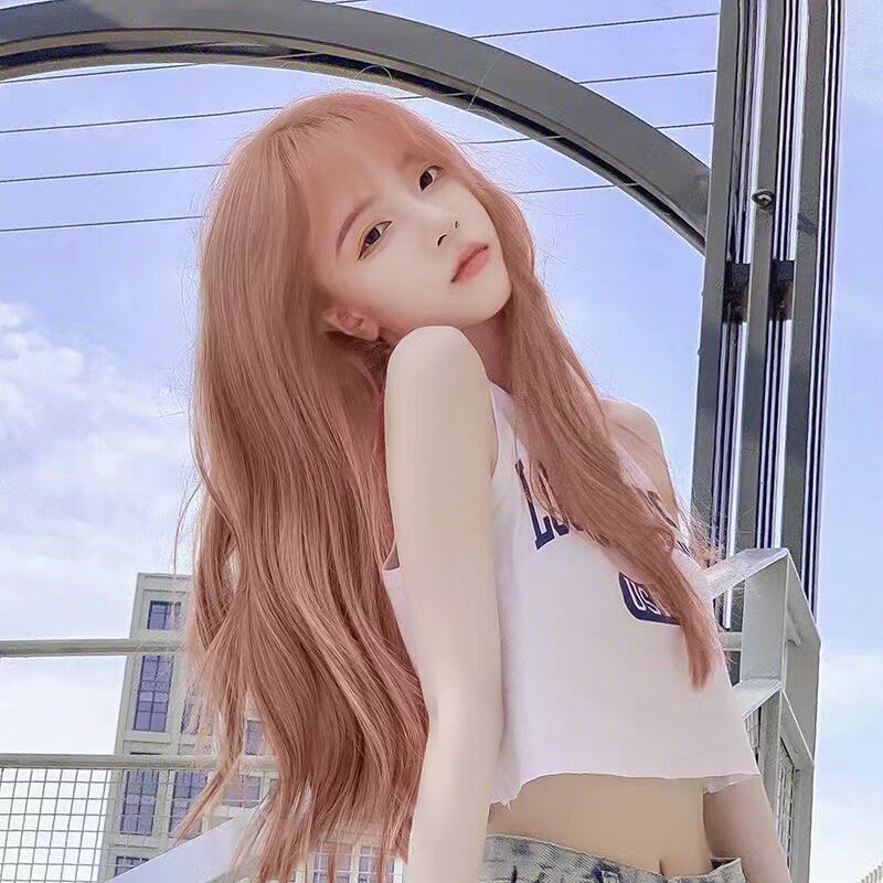佐薇兰粉色假发女长发夏季自然网红长卷发大波浪主播仿真全头套式