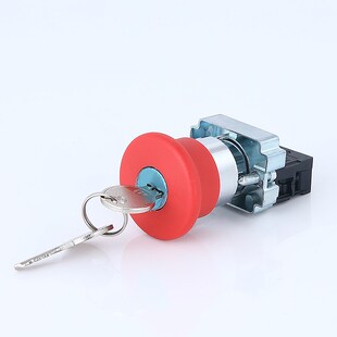 22mm急停带钥匙XB2-BS142C ZB2-BE102C带钥匙蘑菇头按钮开关常闭