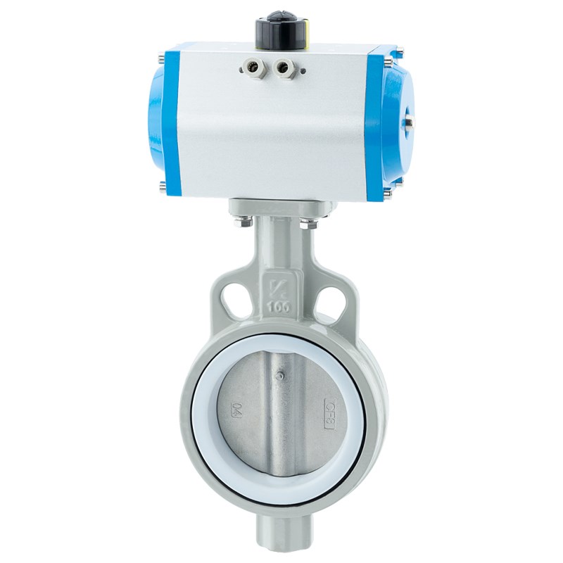 气动蝶阀 对夹中线软密封不锈钢防腐四B氟耐磨自来水空气D671X-16