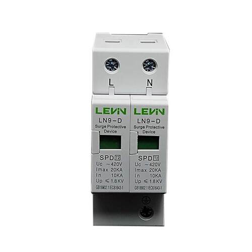 上海雷宁防浪涌电涌保护器 LN9-D20KA/2P家用配电箱防避雷器SPD