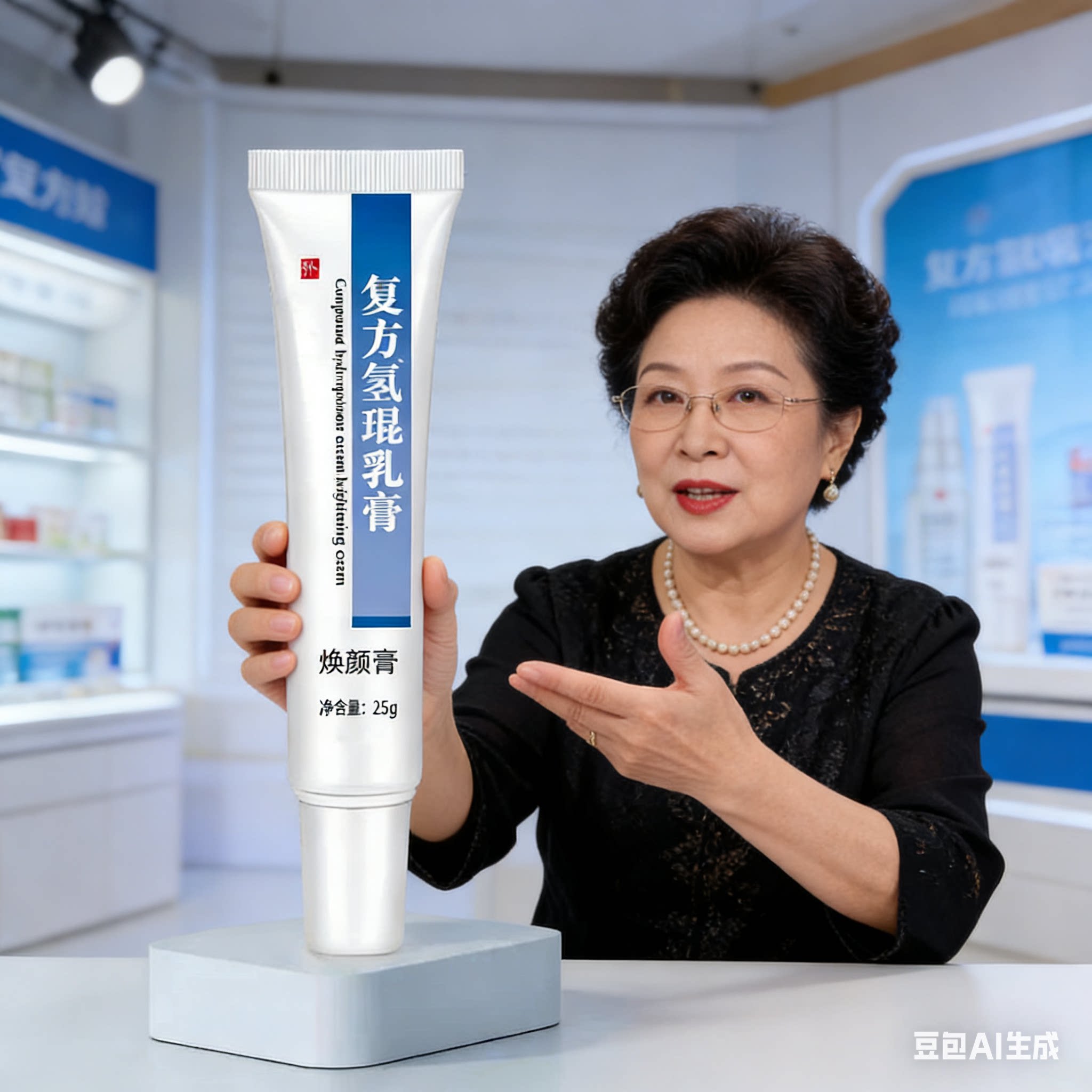 复方氢醌霜脸部老年斑淡斑霜熊果苷复方淡化日晒斑老年斑早晚可用