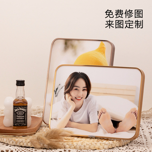 定制水晶相框摆台挂墙高级感宝宝结婚照相框diy冲洗照片做成相框