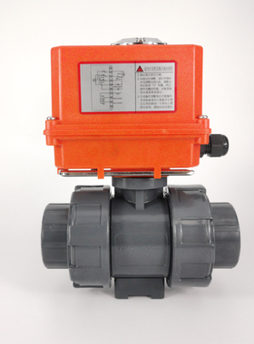 电动upvc球阀 UQ921F-16S化工pvc塑料耐酸碱腐蚀DN2P0 25 50 65 8