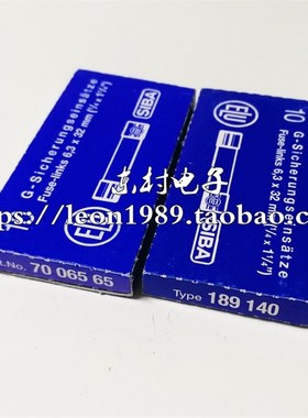 SIBA保险丝 7006565 189140.0.63A熔断器 6.3*32mm T630mA 500V