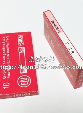 F3A H500V进口SIBA保险丝 189020 6.3*32mm F4A/F10A H 500V
