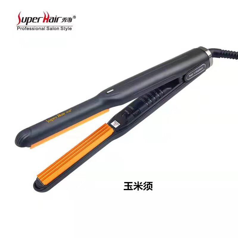 秀海陶瓷直卷两用小夹板拉直板韩式弧形内扣夹板玉米烫蓬松烫发器