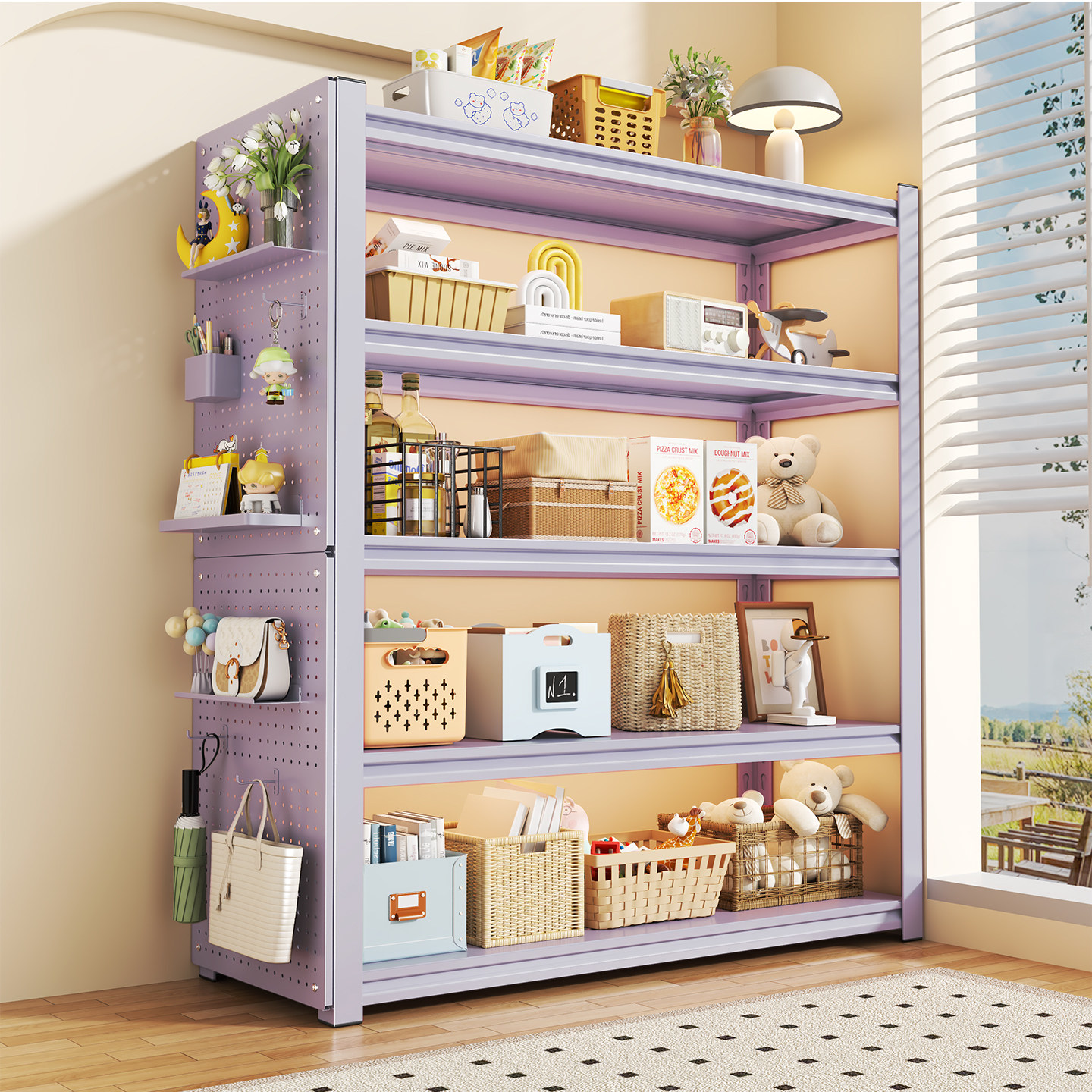 置物架多层收纳层架家用客厅落地书架地下室阳台杂物整理货架置物,收纳整理,整理架/置物架/收纳架,淘宝优惠券,粉丝福利购,淘宝优惠卷