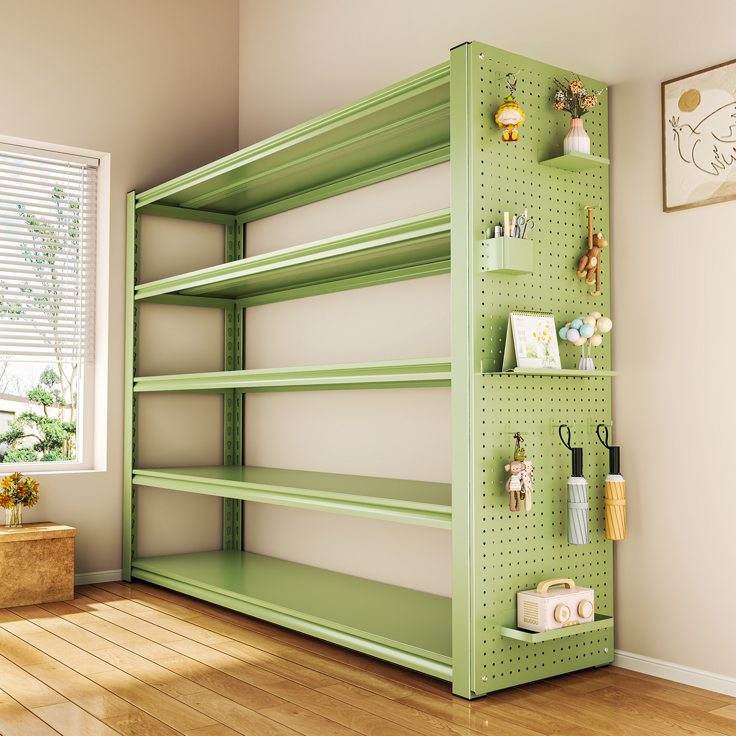 家用置物架多层收纳架客厅书架