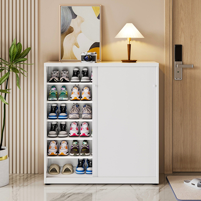 推拉门鞋柜家用门口钢制大容量入户玄关储物柜移门式收纳防尘鞋架