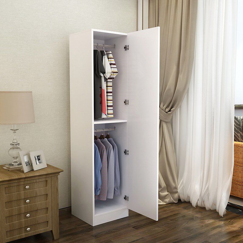 衣橱简约简易木质挂衣柜储物柜租房小型家用双门加厚单门衣柜单.