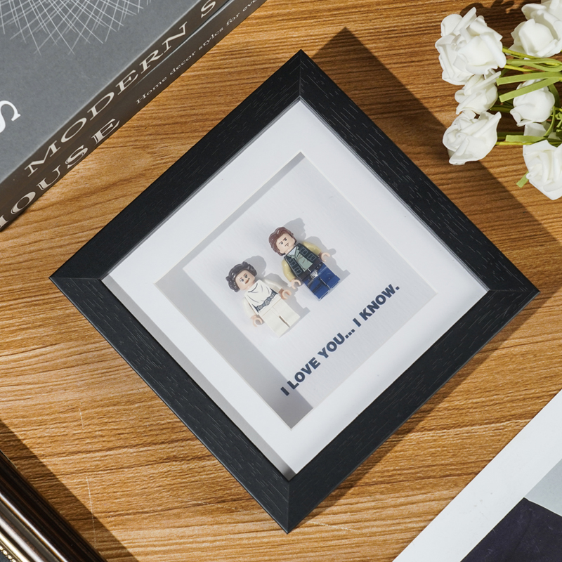 乐高积木婚礼相框正方形黑色