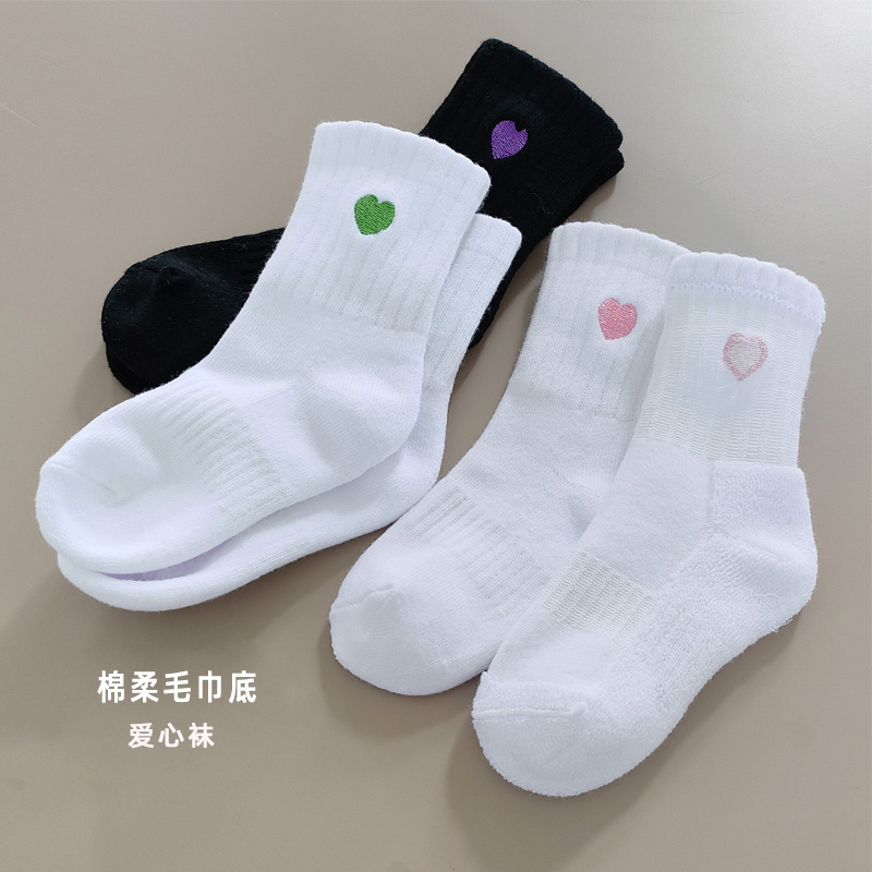 儿童运动毛巾袜男女童中筒袜