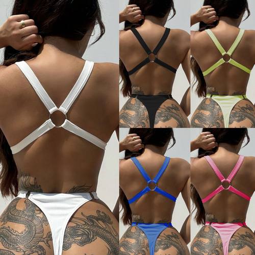 女士美背性感分体丁字裤泳衣