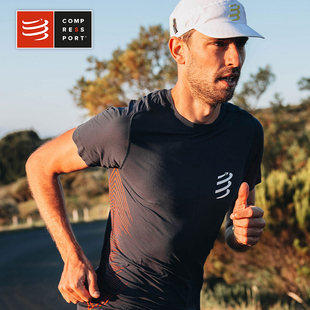 compressport跑步Performance轻量快干短袖T恤男马拉松训练运动衣