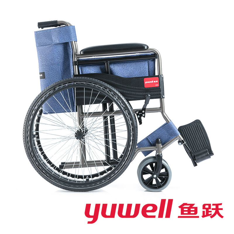 鱼跃轮椅老人折叠轻便小便携代步带坐便器手推动残疾人轮椅代步车