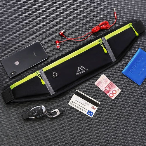 Спортивная универсальная дорожная поясная сумка подходит для мужчин и женщин для спортзала, водонепроницаемый невидимый ультратонкий маленький ремень, для бега