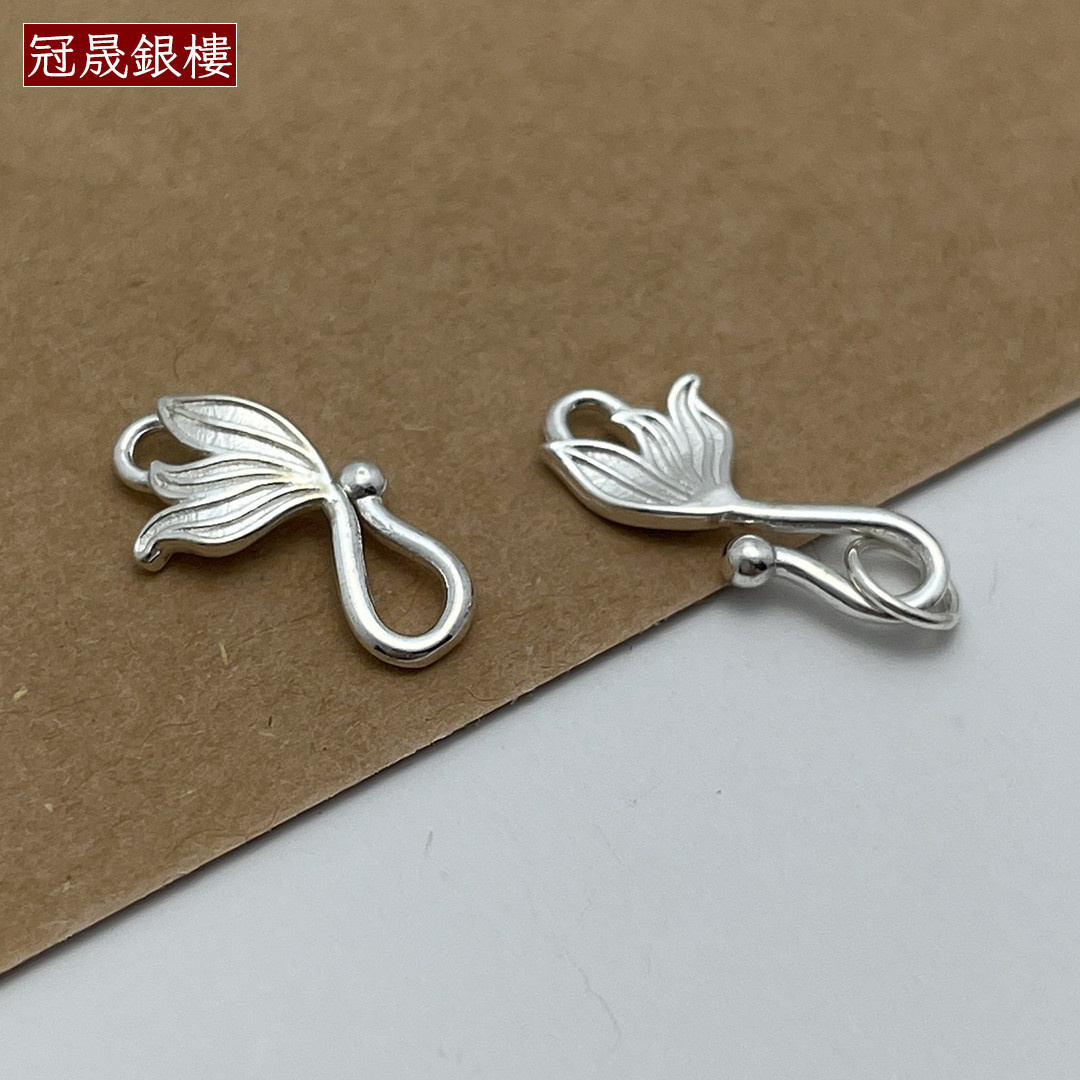 925纯银天鹅S扣鱼尾凤尾扣手工DIY手链项链连接扣串珠扣头配件图片
