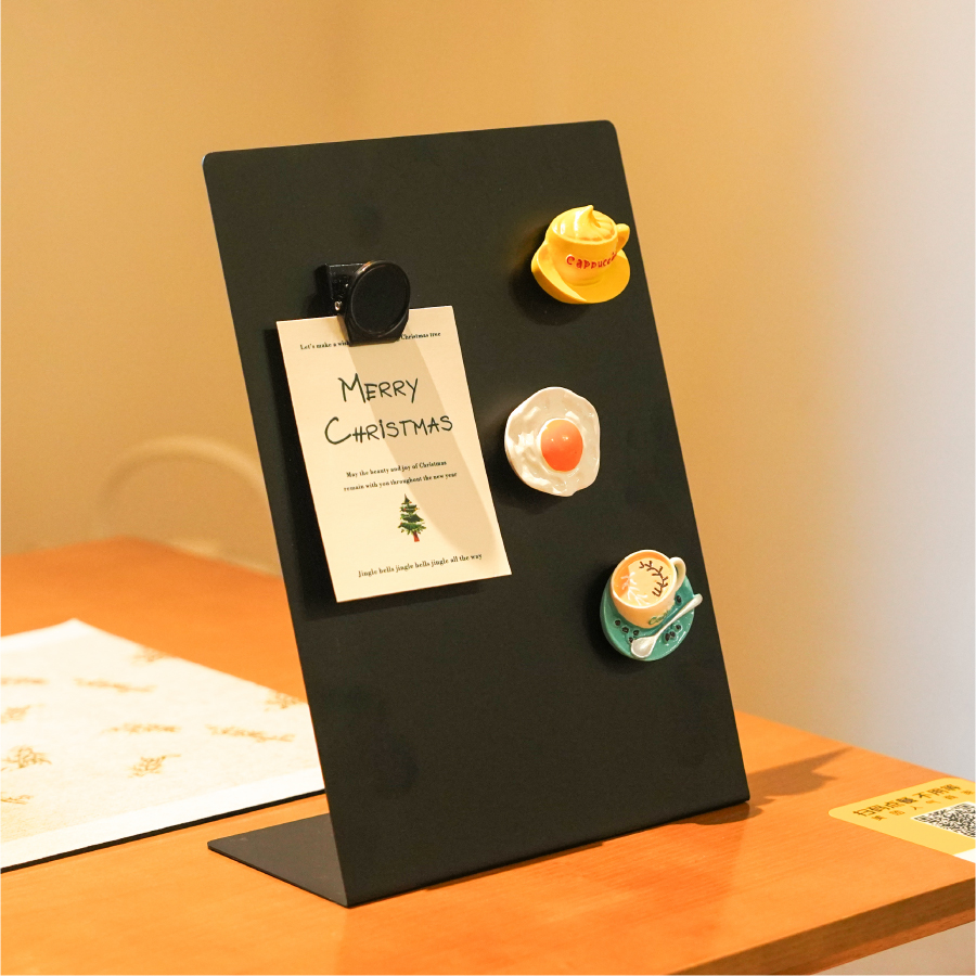 磁吸留言板桌面立式 可擦写白板小黑板 办公记事板 金属磁性展示板 工位DIY照片墙 咖啡店广告牌摆摊手写黑板
