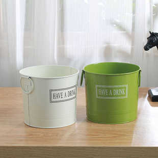 桌面小号无盖茶几收纳办公室卧室可爱铁桶餐厅桌上整理置物垃圾桶