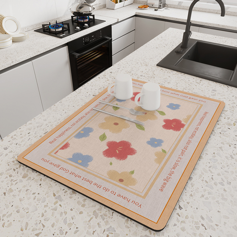 厨房台面垫子软硅藻泥桌面吸水垫杯垫卫生间洗手台防滑免洗沥水垫