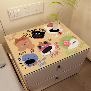 多巴胺床头柜桌垫防水垫子pvc免洗台面保护盖布可裁剪高级感桌布