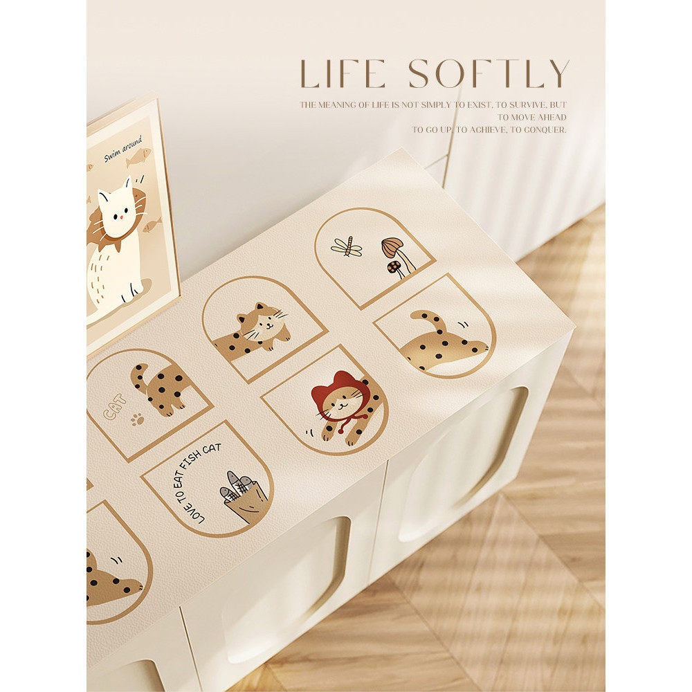 餐边柜桌垫玄关桌面垫鞋柜台面保护垫电视柜轻奢高级感防水防油垫,居家布艺,茶几垫,淘宝优惠券,粉丝福利购,淘宝优惠卷