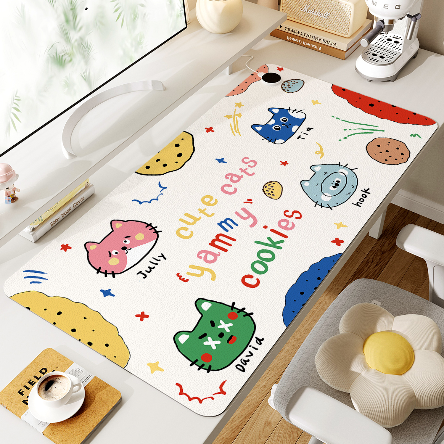 卡通加热桌垫超大号暖手书桌垫