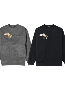 自主Undercover高桥盾日系秋冬男女同款串珠鬼手摇粒绒套头卫衣潮