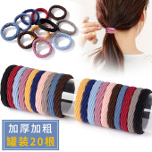 网红高弹力耐用皮筋女扎头无接缝发圈皮套女头绳加粗耐用发绳头饰