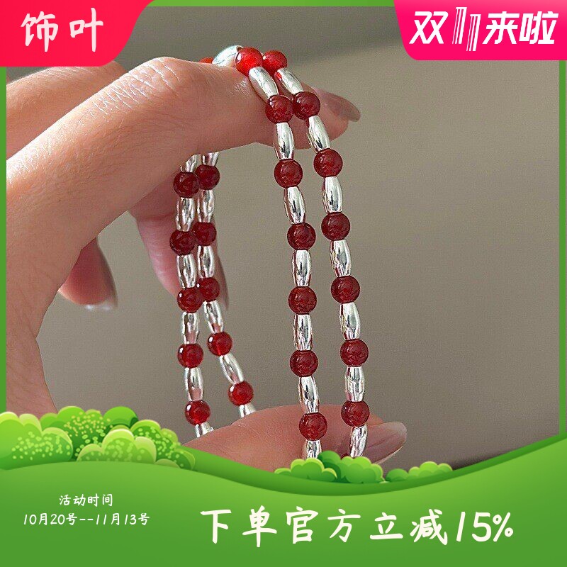 S925纯银韩版小众设计感复古竹节
