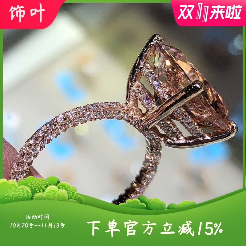 新款欧美跨境热销超大方形闪耀锆