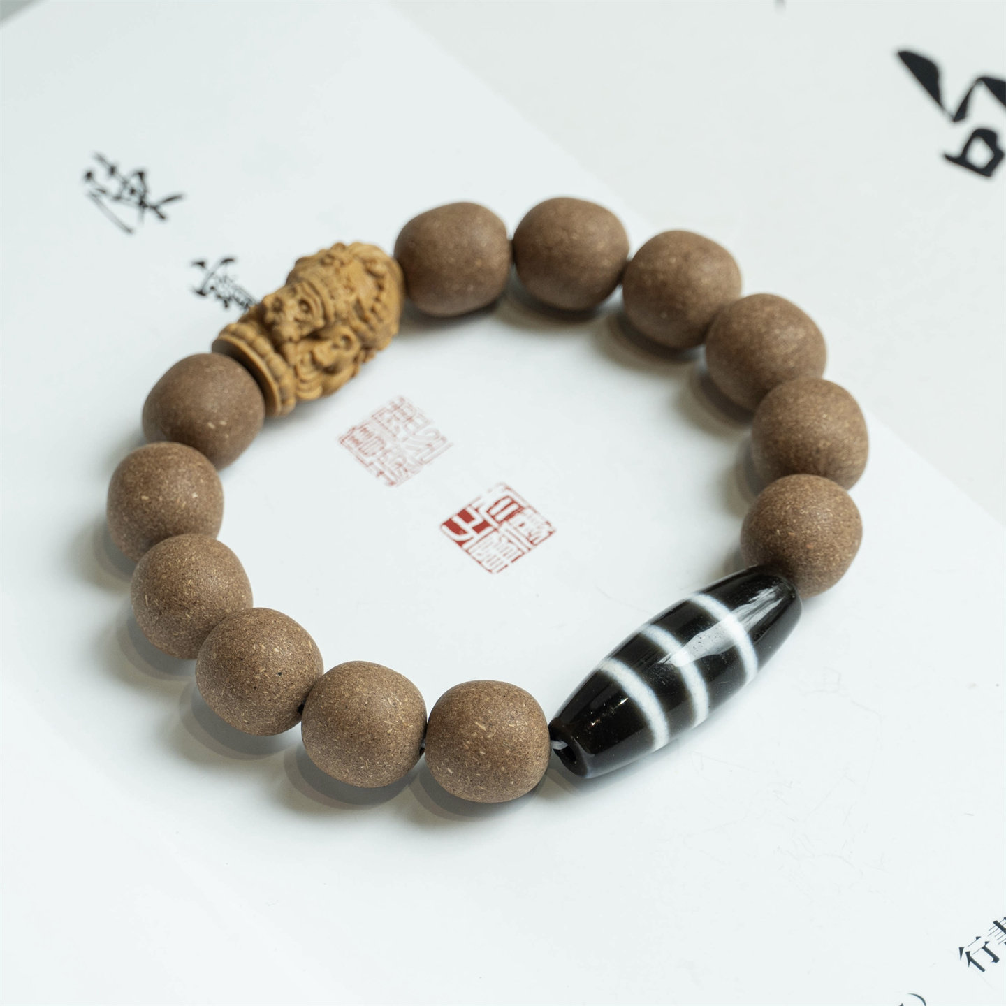 西藏非遗药香珠手串礼品礼盒礼物