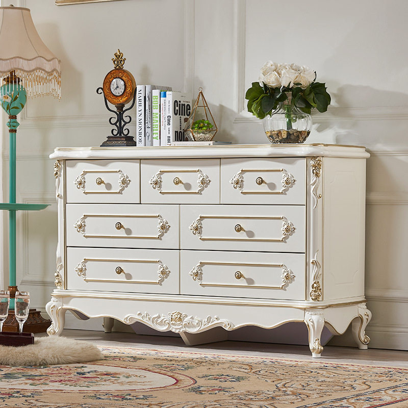 欧式轻奢五斗柜斗橱白色卧室六斗柜抽屉式七斗客厅收纳柜包邮