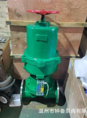 DN65防腐衬胶气动隔膜阀G6K41J-10C 铸钢法兰衬胶隔膜阀 G6K41J