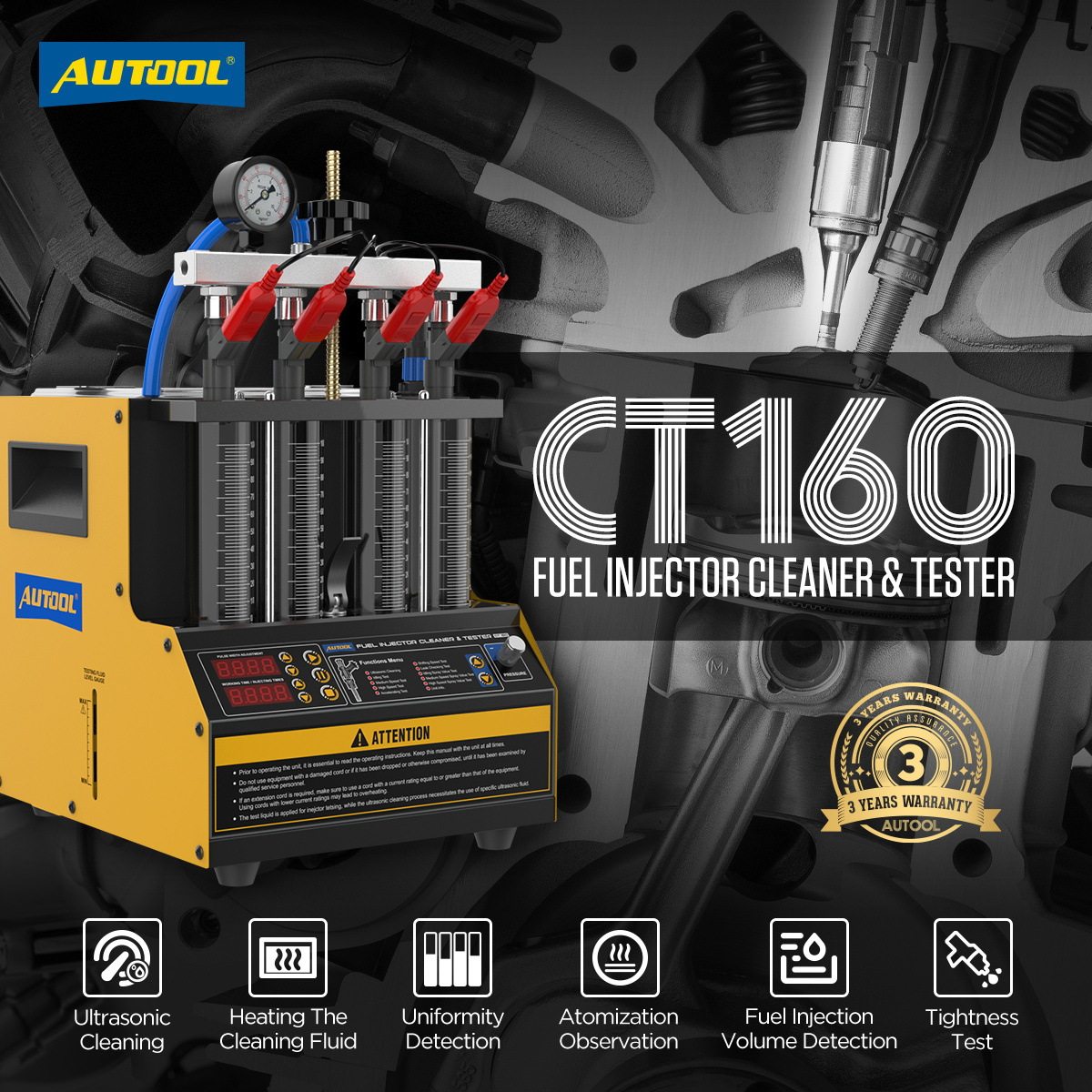 AUTOOL CT160 Fuel injector diagnostic cleaning Cleaner - 实物图