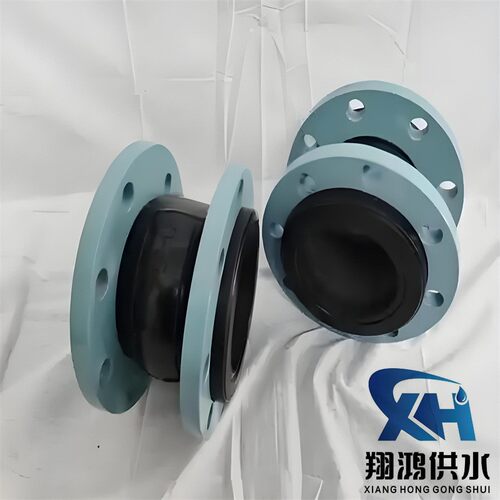316不锈钢法兰橡胶软接头DN80管道避震喉KXT橡胶软连接伸缩节膨胀